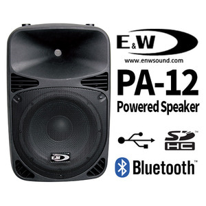 E&amp;W PR-12A 파워드스피커 USB/SD 블루투스 행사용 매점홍보용 공연용